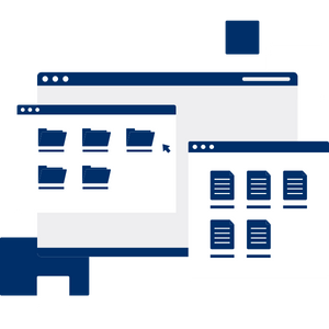 An icon of software applications.