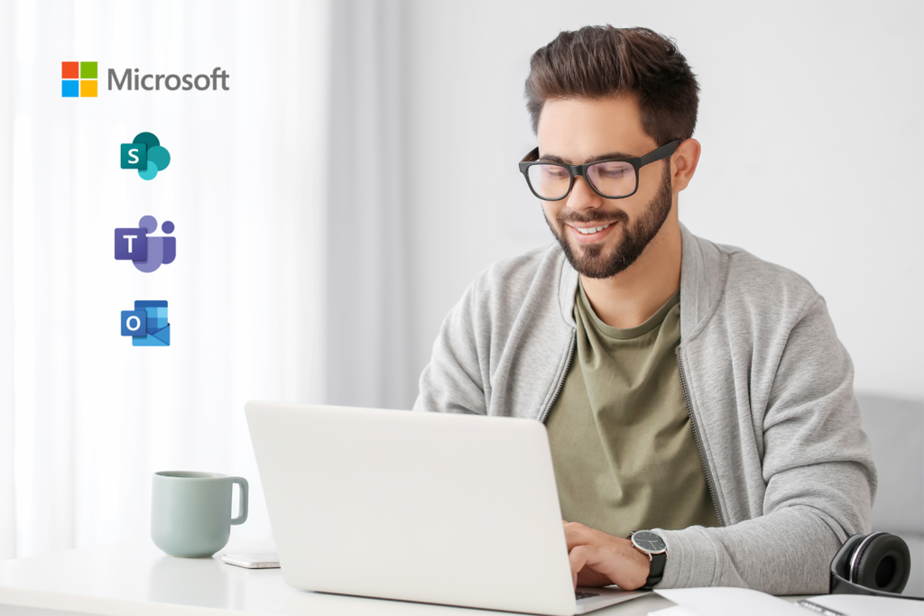 A remote worker working on their laptop.