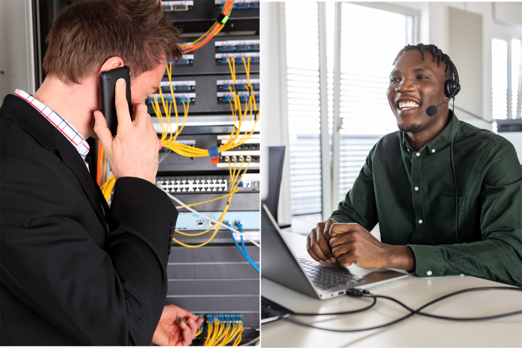 It support expert helping a network admin.