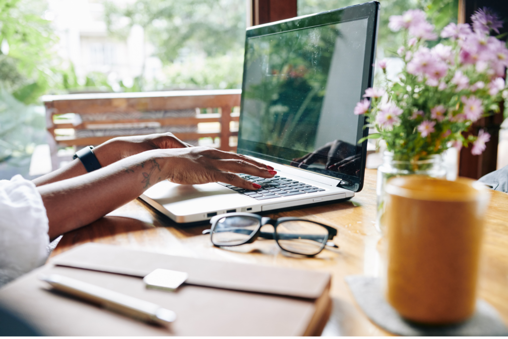 An accountant working from home.