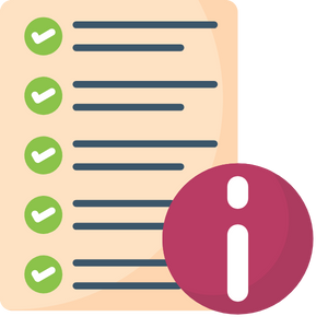 Icon of a policy with green checkmarks and a red symbol depicting critical.