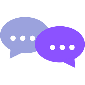 An icon of conversations.